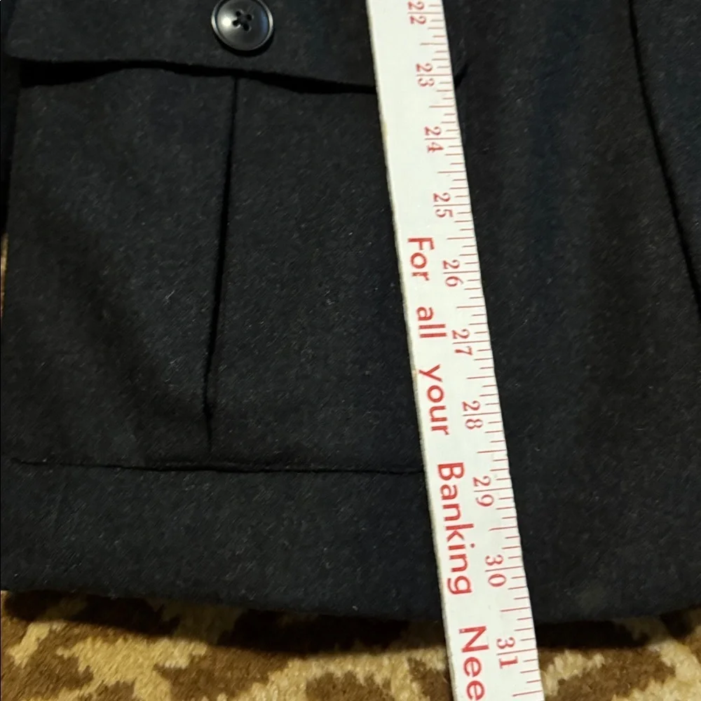 Gap Tailored Wool blend Admiral Military Blazer Sport Coat Mens L Tall Charcoal